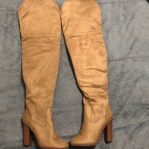 Charlotte Russe knee high taupe size 8 US